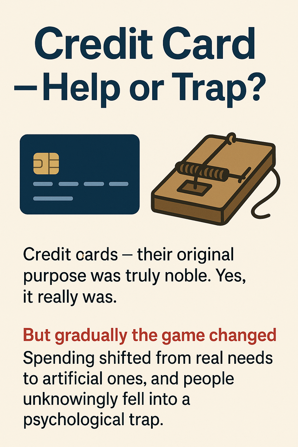 🧾<strong>The Truth Behind Credit Cards — Help or Trap?</strong>